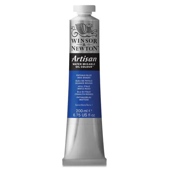 Winsor & Newton Artisan Water Mixable Oil Paint - Phthalo Blue (Red Shade), 200 ml tube {1}
