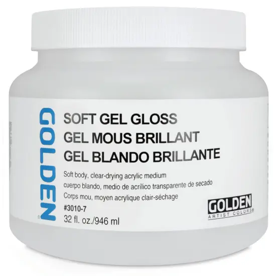 Golden Soft Acrylic Gel Medium - Gloss, 32 oz jar {2}
