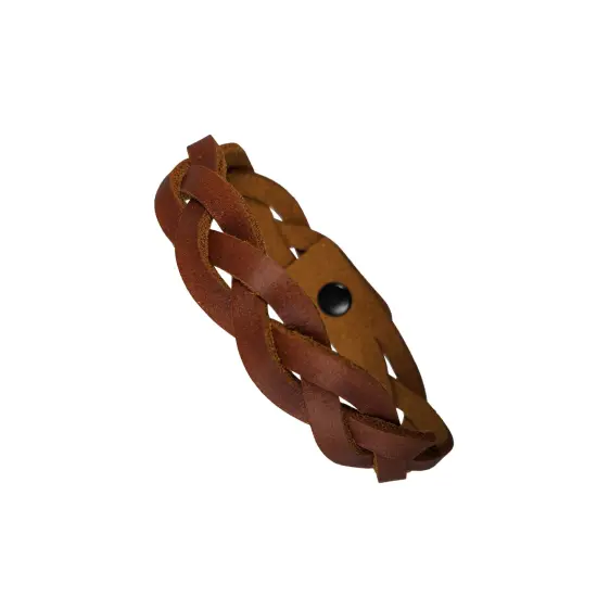 Mystery Braid Leather Bracelets Kit - 8 Brown Leather Bracelets Braiding Ready - Made in USA by Pitka Leather {3}