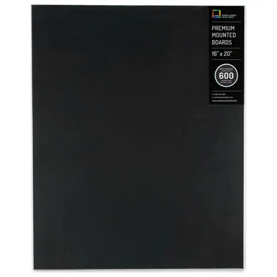 UArt Premium Sanded Pastel Paper Board - 16" x 20", Dark, 600 Grit {1}