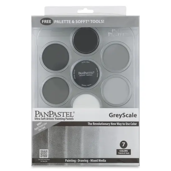 PanPastel Artists' Painting Pastels Set - Grey Scale, Set of 7 {1}