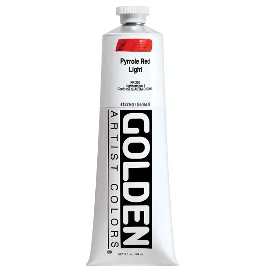 Golden Heavy Body Artist Acrylics - Pyrrole Red Light, 5 oz tube {2}