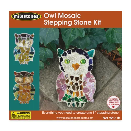 Milestones Mosaic Stepping Stone Kit - Owl {1}