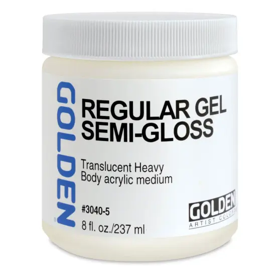 Golden Regular Acrylic Gel Medium - Semi-Gloss, 8 oz jar {2}