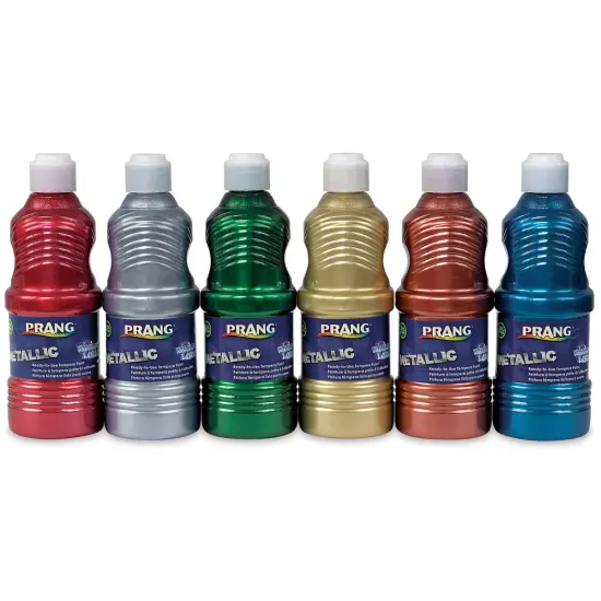 Prang Ready-To-Use Washable Tempera Paints - Metallic Colors, Set of 6, 16 oz bottles {1}