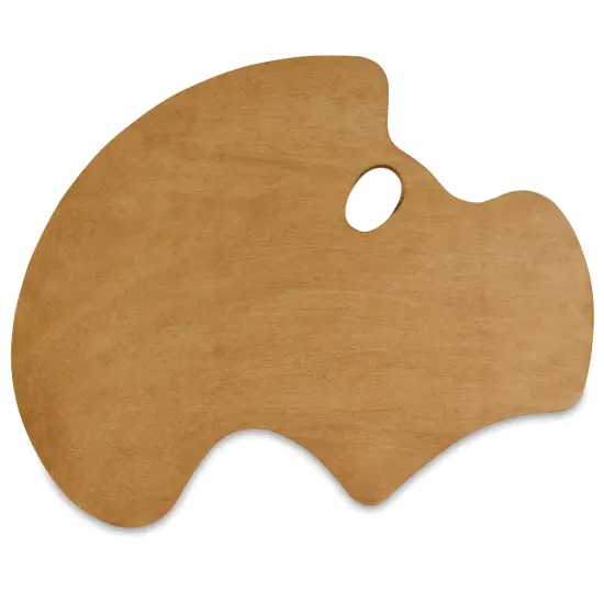 New Wave Art Wood Palette - 20-1/2" x 16" x 1/5", Expressionist Confidant, Left Hand {1}