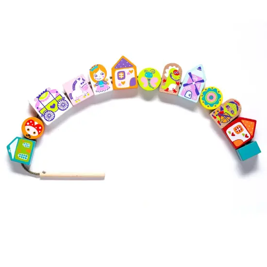 Wise Elk/Cubika Wooden Lacing Toy - Fairytale {3}