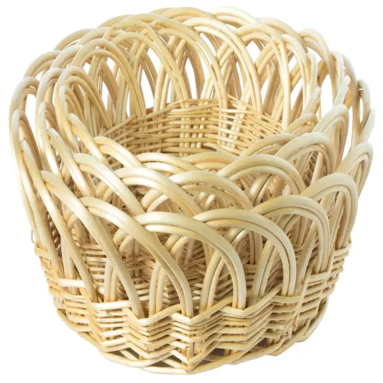 Decorative Round Fruit Bowl Bread Basket Serving Tray {1}
