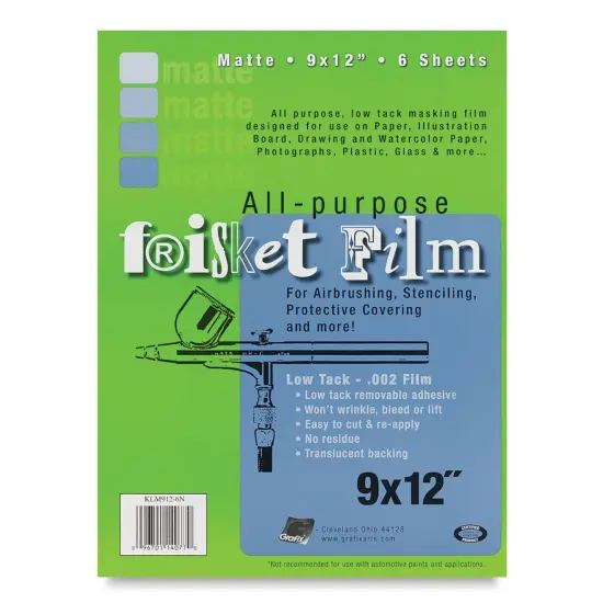 Grafix All-Purpose Frisket Film - 6 Sheets, 9" x 12", Matte, Low Tack {2}