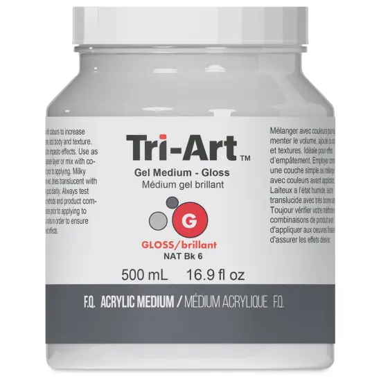 Tri-Art Acrylic Gel Medium - Gloss Gel, 500 ml jar {1}