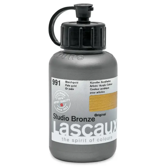 Lascaux Studio Bronze Acrylics - Pale Gold, 85 ml bottle {1}