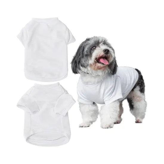 Craft Express 2 Pack of Large White Sublimation Pet T-Shirts {6}