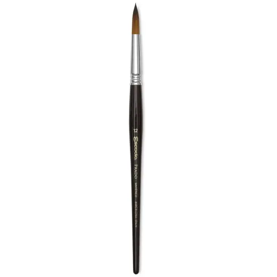 Escoda Prado Tame Synthetic Brush - Round, Short Handle, Size 12 {1}