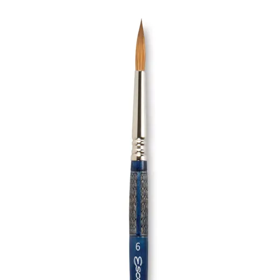 Escoda Optimo Kolinsky Sable Brush - Pointed Round, Short Handle, Size 6 {1}