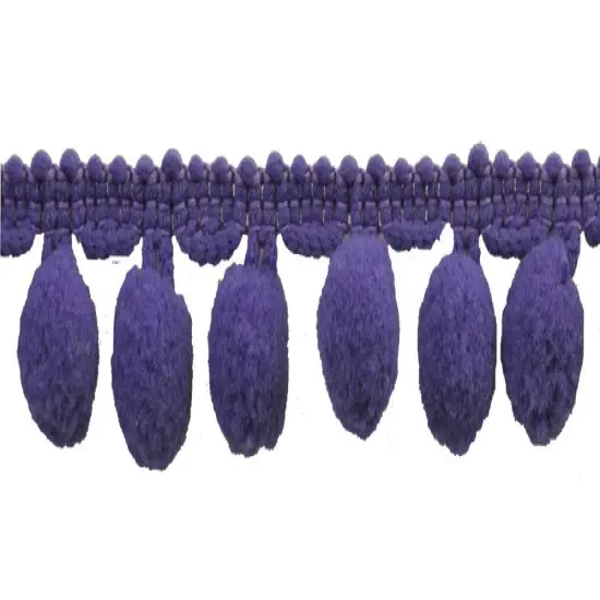 Belagio Pom Trim, 1.25" Wide, 10-Yard Bolt, Purple {1}