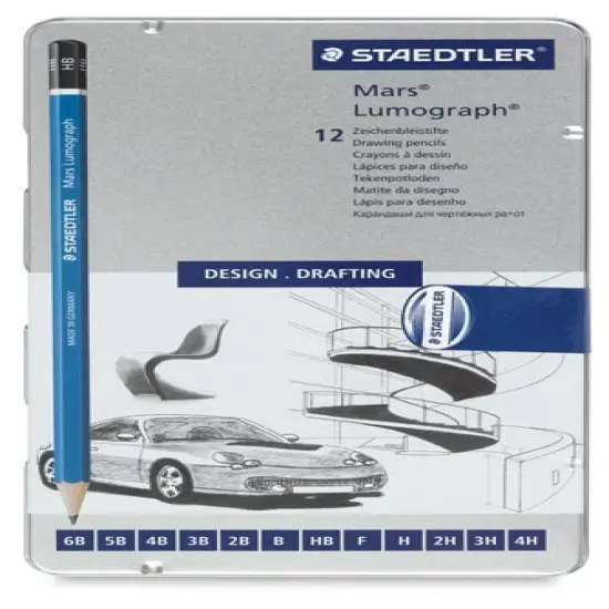 Staedtler Mars Lumograph Pencils - Set of 12 {1}