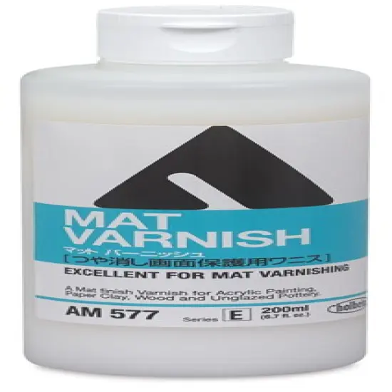 Holbein Acrylic Medium - Matte Varnish, 200 ml bottle {1}