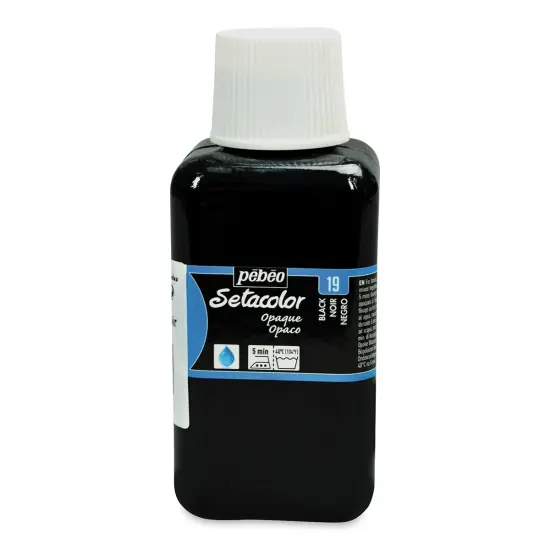 Pebeo Setacolor Fabric Paint - Blacklake, Opaque, 250 ml bottle {1}