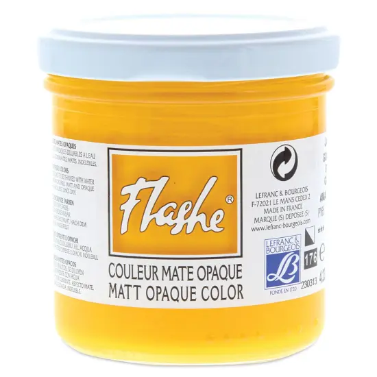 Lefranc & Bourgeois Flashe Vinyl Paint - Japanese Yellow Light, 125 ml jar {1}