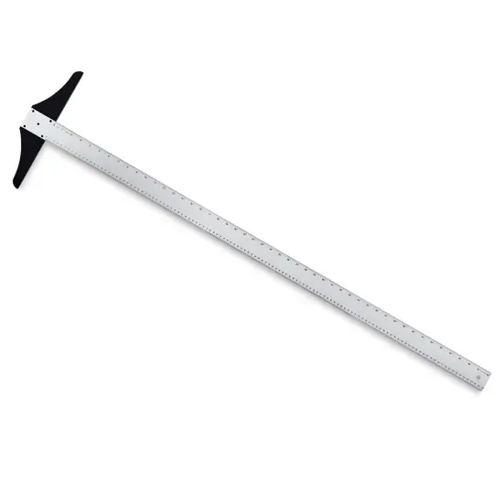 Alumicolor Steel Edge Point T-Square - 48", Silver {1}