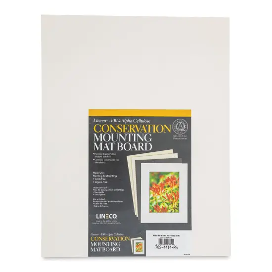 Lineco Conservation Matboard - Aged White, 4 ply, Pkg of 25, 11" x 14" {1}