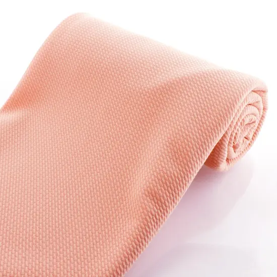 Solid 4 way Stretch Liverpool Bullet Fabric Peach {3}