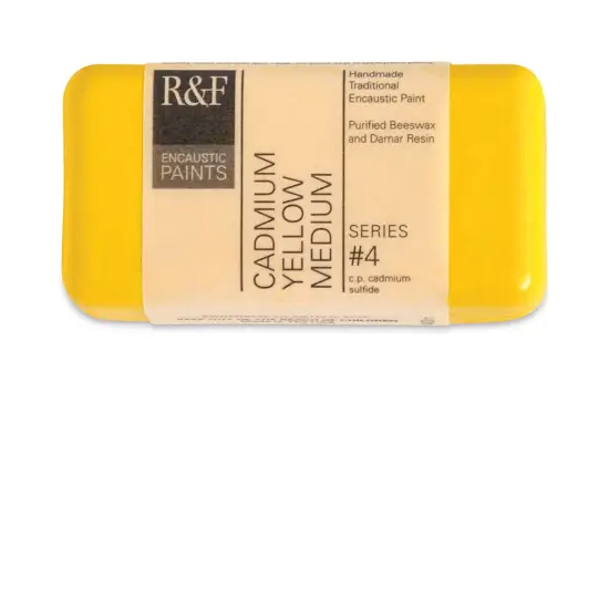 R&F Encaustic Paint Block - Cadmium Yellow Medium, 40 ml block {2}