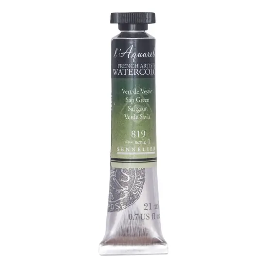 Sennelier French Artists' Watercolor - Sap Green, 21 ml Tube {1}