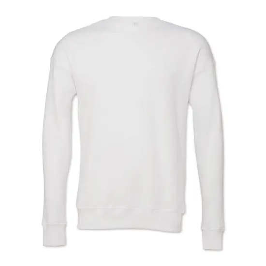 Bella + Canvas Unisex Sponge Fleece Drop Shoulder Sweatshirt - White, X-Small {1}