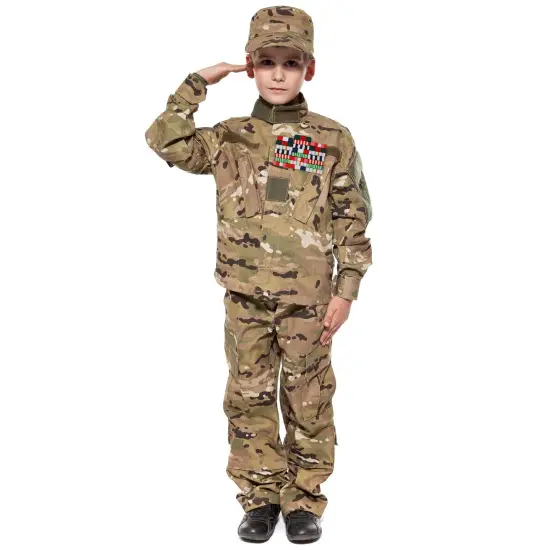 Military Combat Medal Ribbons - Pretend Army War Hero Costume Accessories Ribbon Medals Pins {3}