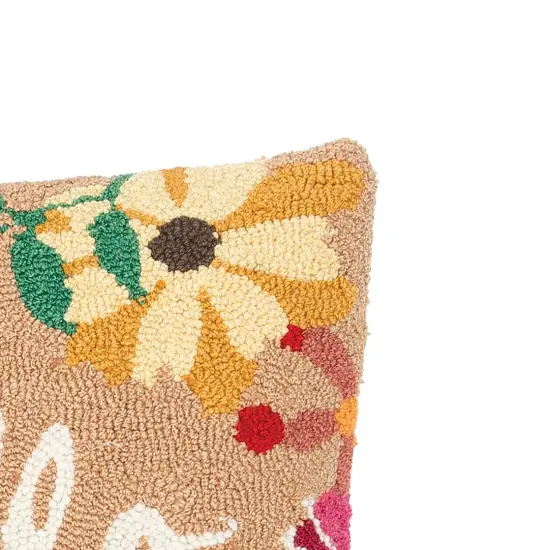 Hello Hooked Throw Pillow, 18" x 18" {4}