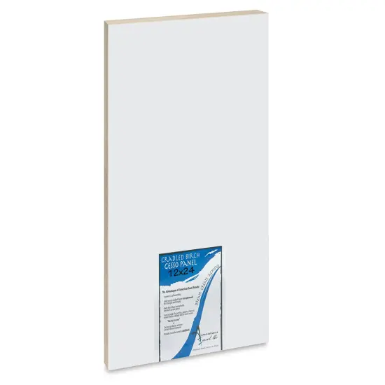 American Easel Gessoed Wood Painting Panel - 12" x 24", 7/8" Cradle {1}