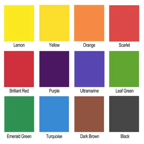 Brusho Crystal Colours - Set of 12, Assorted Colors, 15 g pots {1}