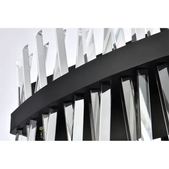 Serephina 24 inch crystal bath sconce in black {5}