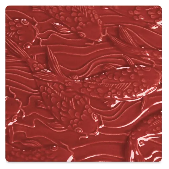 Amaco Liquid Gloss Glaze - Pint, Intense Red, Translucent {2}