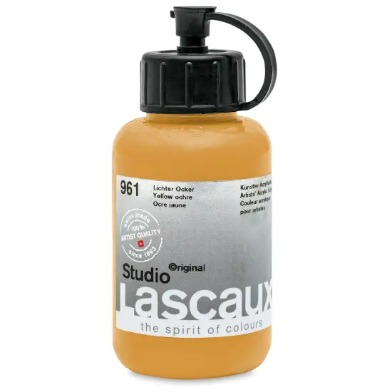 Lascaux Studio Acrylics - Yellow Ochre, 85 ml bottle {1}