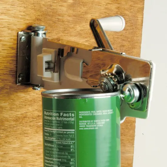 Lifetime Brands 609WH Can Opener, Wall Mount, Chrome-Plated Steel and Enamel {1}