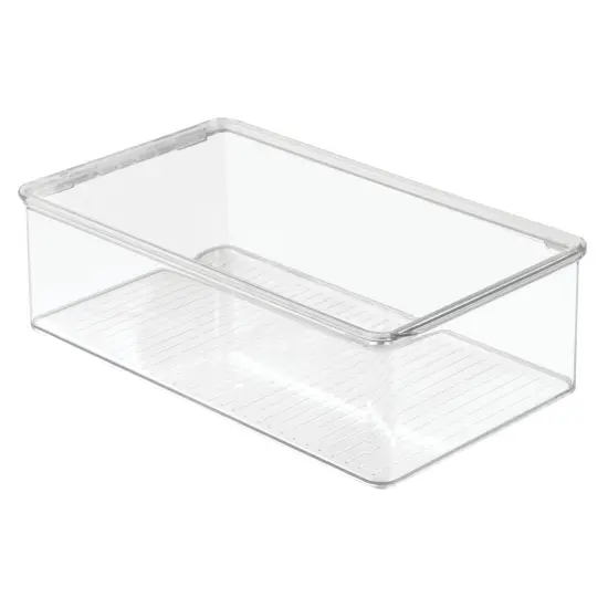 mDesign Plastic Closet Shoe Storage Organizer Box with Hinged Lid {5}