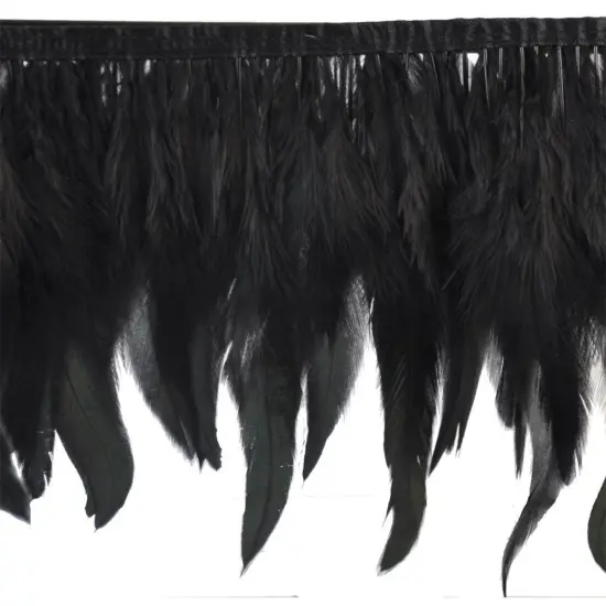 Belagio Feather Trim, 9" Wide, 10-Yard Bolt, Black {1}