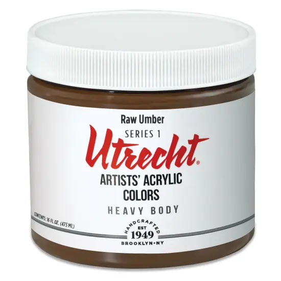 Utrecht Artists' Acrylic Paint - Raw Umber, Pint {2}