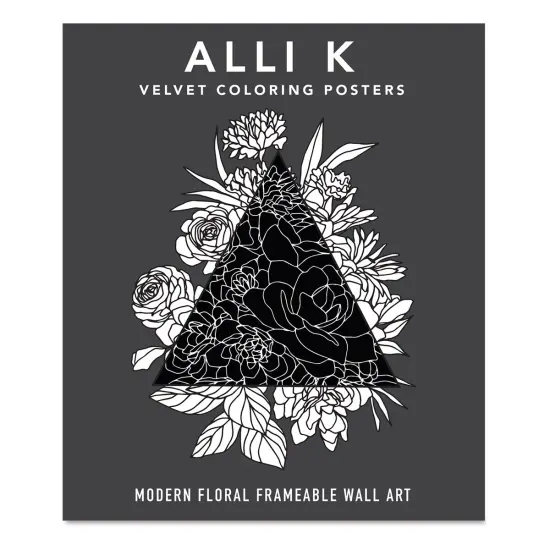 Velvet Coloring Posters: Modern Floral Frameable Wall Art {1}