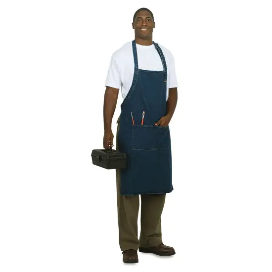 Artist's Apron - 25" x 35", Heavy Washed Denim {2}