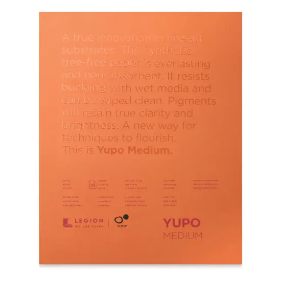 Yupo Synthetic Paper Pad - 11" x 14", Bright White, 10 Sheets {1}