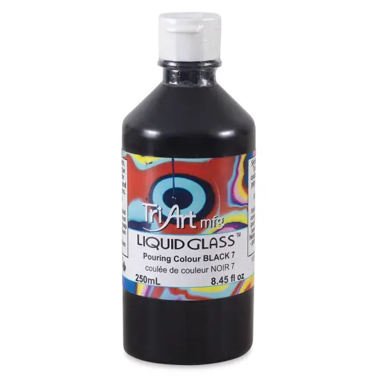 Tri-Art Liquid Glass Acrylic Pouring Color - Black, 250 ml {1}
