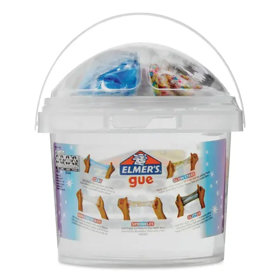 Elmer&rsquo;s Gue Premade Slime - Glassy Clear Deluxe Bucket with Mix-Ins, 3 lb {1}