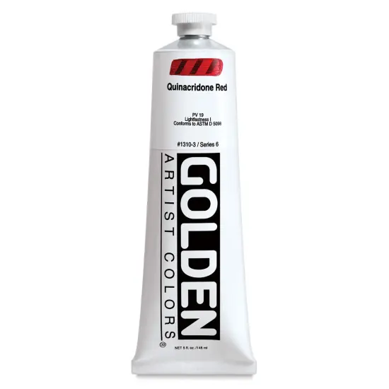 Golden Heavy Body Artist Acrylics - Quinacridone Red, 5 oz tube {1}