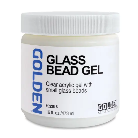 Golden Acrylic Gel Medium - Glass Bead, 16 oz jar {2}