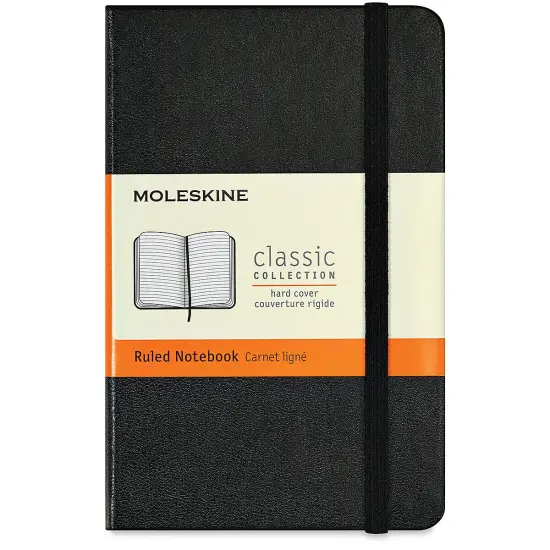 Moleskine Classic Hardcover Notebook - Black, Ruled, 5-1/2" x 3-1/2" {2}