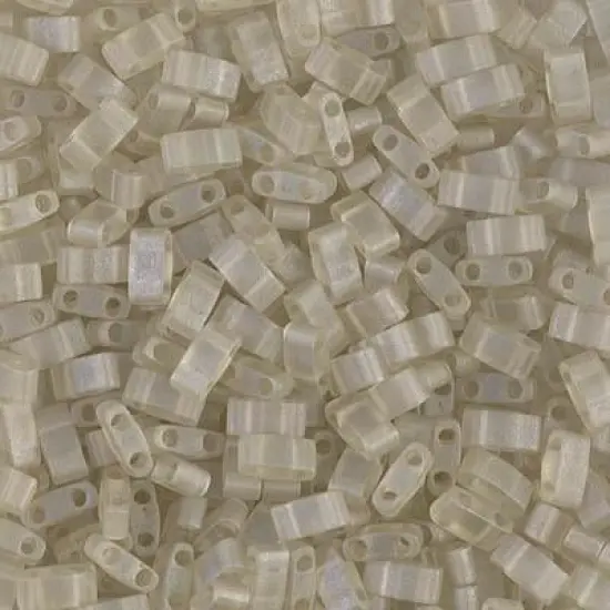 Miyuki Half Tila Bead, HTL-3173, Matte Transparent Oyster Luster {1}