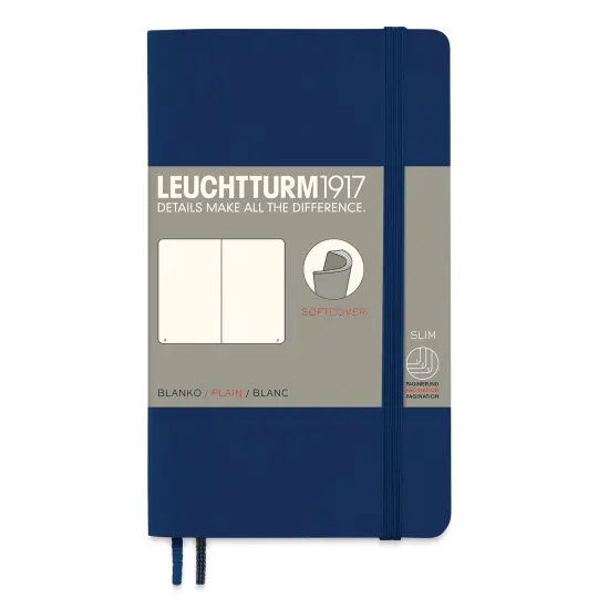 Leuchtturm1917 Blank Softcover Notebook - Navy, 3-1/2" x 6" {1}